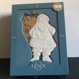 VTG Lenox Porcelain "Santa with Gold Bag" Ormament - 1997 - New, mint in box.